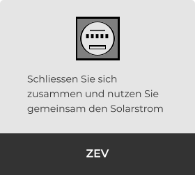 Schliessen Sie sich zusammen und nutzen Sie gemeinsam den Solarstrom ZEV